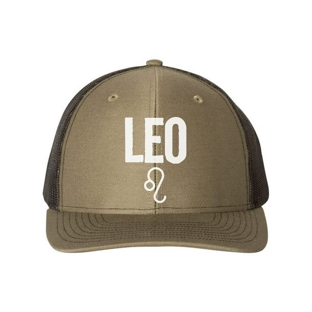 Leo Zodiac Symbol Adjustable Baseball Caps Vintage Sandwich Cap 